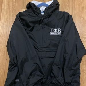 Gamma Phi Beta Black Rain Coat